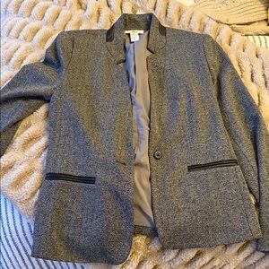Bar III Charcoal Blazer with Black Trim
